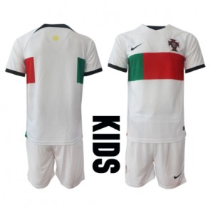 Portugalsko Dětské Venkovní dres komplet MS 2022 Krátký Rukáv (+ trenýrky)